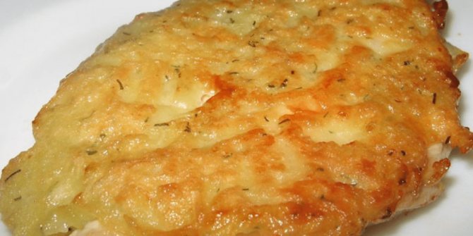 Отбивные из свинины на сковороде в кляре с сыром