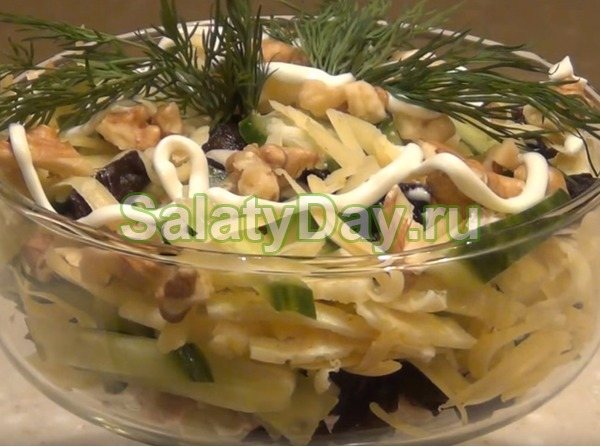 Салат нежность - коктейльный вариант