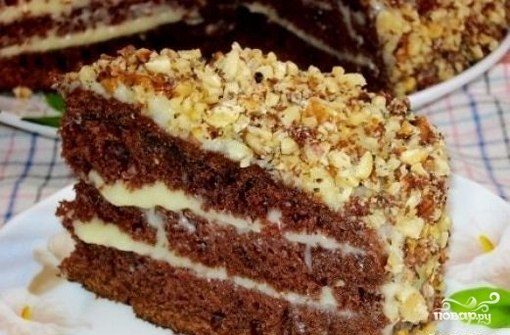 Шоколадный торт на кефире "Фантастика" 'Шоколадный торт на кефире