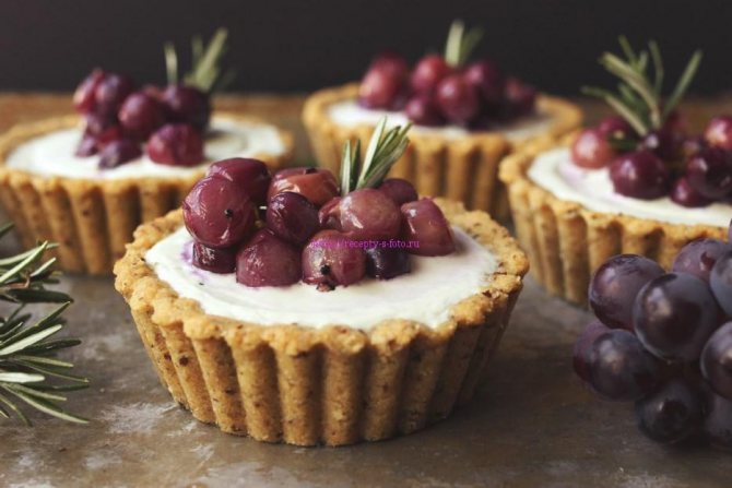 Выпечка с виноградом